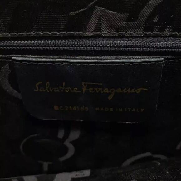 Salvatore Ferragamo tote bag leather Brown Gancini gold hardware shoulder - Picture 10 of 11